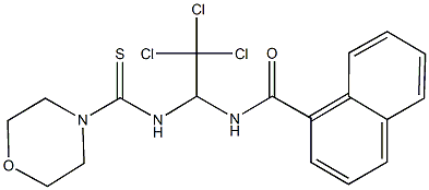 N-{2,2,2-trichloro-1-[(4-morpholinylcarbothioyl)amino]ethyl}-1-naphthamide 结构式