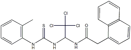 2-(1-naphthyl)-N-{2,2,2-trichloro-1-[(2-toluidinocarbothioyl)amino]ethyl}acetamide 结构式