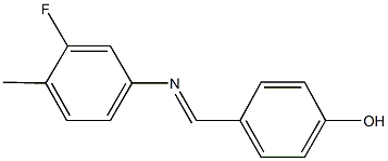 4-{[(3-fluoro-4-methylphenyl)imino]methyl}phenol 结构式