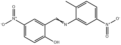 4-nitro-2-[({5-nitro-2-methylphenyl}imino)methyl]phenol 结构式