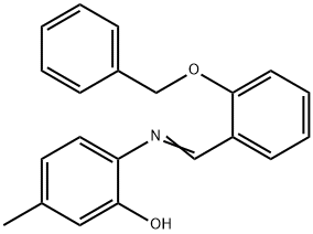 2-{[2-(benzyloxy)benzylidene]amino}-5-methylphenol 结构式