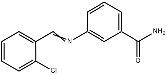 3-[(2-chlorobenzylidene)amino]benzamide 结构式