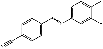 4-{[(3-fluoro-4-methylphenyl)imino]methyl}benzonitrile 结构式