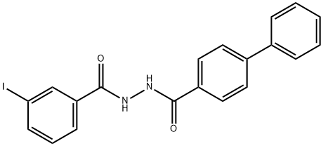 N'-(3-iodobenzoyl)[1,1'-biphenyl]-4-carbohydrazide 结构式