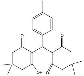 2-[(2-hydroxy-4,4-dimethyl-6-oxo-1-cyclohexen-1-yl)(4-methylphenyl)methyl]-5,5-dimethyl-1,3-cyclohexanedione 结构式