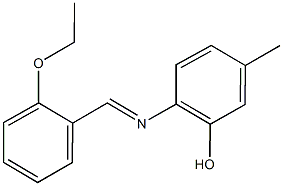 2-[(2-ethoxybenzylidene)amino]-5-methylphenol 结构式