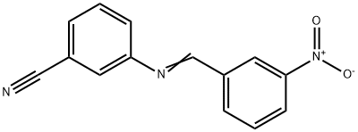 3-({3-nitrobenzylidene}amino)benzonitrile 结构式