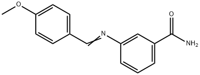 3-[(4-methoxybenzylidene)amino]benzamide 结构式