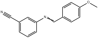 3-[(4-methoxybenzylidene)amino]benzonitrile 结构式