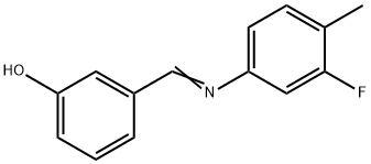 3-{[(3-fluoro-4-methylphenyl)imino]methyl}phenol 结构式