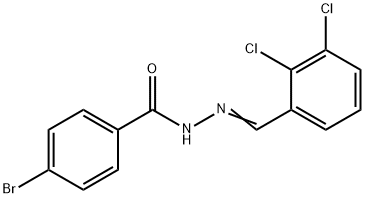 4-bromo-N'-(2,3-dichlorobenzylidene)benzohydrazide 结构式