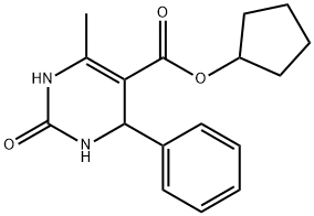 cyclopentyl 6-methyl-2-oxo-4-phenyl-1,2,3,4-tetrahydro-5-pyrimidinecarboxylate 结构式