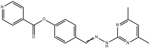 4-[2-(4,6-dimethyl-2-pyrimidinyl)carbohydrazonoyl]phenyl isonicotinate 结构式