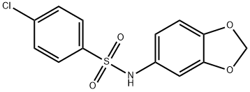 N-(1,3-benzodioxol-5-yl)-4-chlorobenzenesulfonamide 结构式