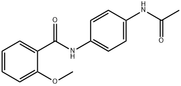 N-[4-(acetylamino)phenyl]-2-methoxybenzamide 结构式