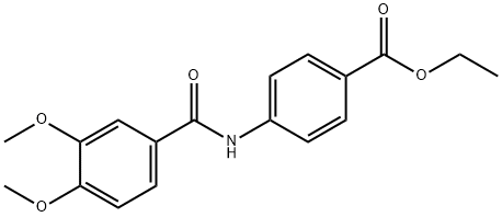 ethyl 4-[(3,4-dimethoxybenzoyl)amino]benzoate 结构式