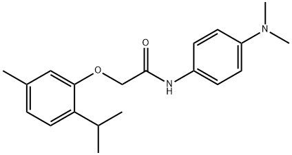 N-[4-(dimethylamino)phenyl]-2-(2-isopropyl-5-methylphenoxy)acetamide 结构式