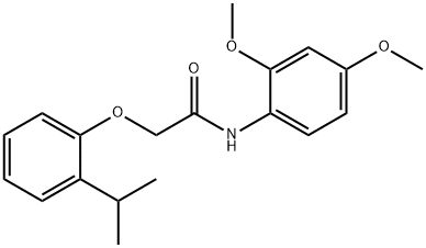 N-(2,4-dimethoxyphenyl)-2-(2-isopropylphenoxy)acetamide 结构式