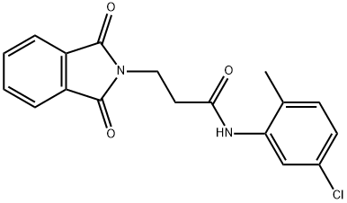 N-(5-chloro-2-methylphenyl)-3-(1,3-dioxo-1,3-dihydro-2H-isoindol-2-yl)propanamide 结构式