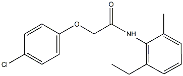 2-(4-chlorophenoxy)-N-(2-ethyl-6-methylphenyl)acetamide 结构式