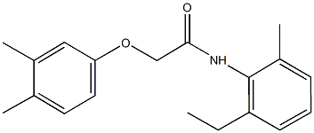 2-(3,4-dimethylphenoxy)-N-(2-ethyl-6-methylphenyl)acetamide 结构式