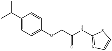 2-(4-isopropylphenoxy)-N-(1,3-thiazol-2-yl)acetamide 结构式