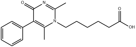 6-(2,6-dimethyl-4-oxo-5-phenyl-1(4H)-pyrimidinyl)hexanoic acid 结构式