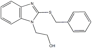 2-[2-(benzylsulfanyl)-1H-benzimidazol-1-yl]ethanol 结构式