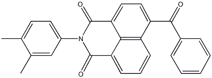 6-benzoyl-2-(3,4-dimethylphenyl)-1H-benzo[de]isoquinoline-1,3(2H)-dione 结构式