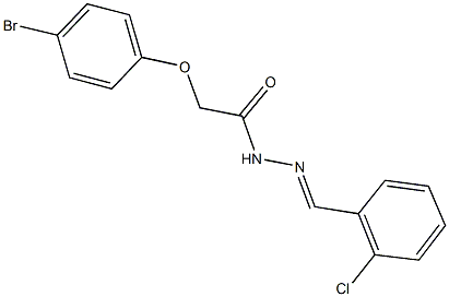 2-(4-bromophenoxy)-N'-(2-chlorobenzylidene)acetohydrazide 结构式