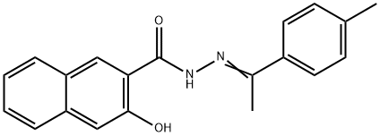 3-hydroxy-N'-[1-(4-methylphenyl)ethylidene]-2-naphthohydrazide 结构式