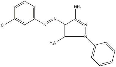 4-[(3-chlorophenyl)diazenyl]-1-phenyl-1H-pyrazole-3,5-diamine 结构式