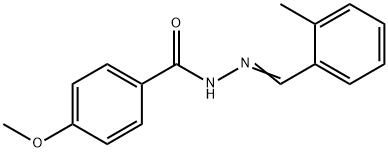 4-methoxy-N'-(2-methylbenzylidene)benzohydrazide 结构式