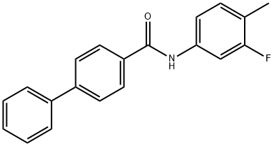 N-(3-fluoro-4-methylphenyl)[1,1'-biphenyl]-4-carboxamide 结构式