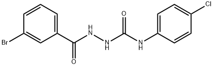 2-(3-bromobenzoyl)-N-(4-chlorophenyl)hydrazinecarboxamide 结构式