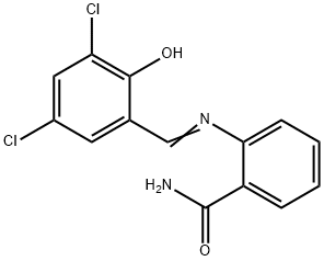 2-[(3,5-dichloro-2-hydroxybenzylidene)amino]benzamide 结构式