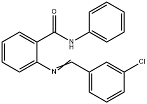 2-[(3-chlorobenzylidene)amino]-N-phenylbenzamide 结构式