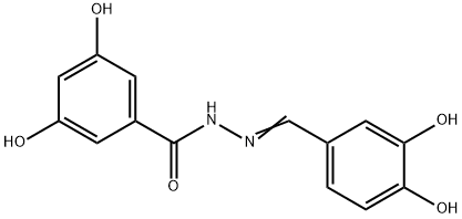 N'-(3,4-dihydroxybenzylidene)-3,5-dihydroxybenzohydrazide 结构式