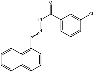 3-chloro-N'-(1-naphthylmethylene)benzohydrazide 结构式