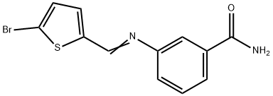 3-{[(5-bromo-2-thienyl)methylene]amino}benzamide 结构式