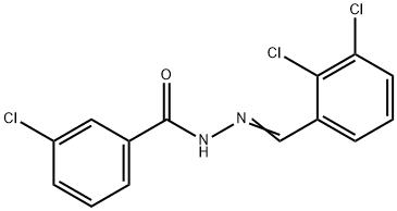 3-chloro-N'-(2,3-dichlorobenzylidene)benzohydrazide 结构式