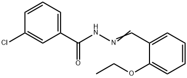 3-chloro-N'-(2-ethoxybenzylidene)benzohydrazide 结构式