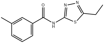 N-(5-ethyl-1,3,4-thiadiazol-2-yl)-3-methylbenzamide 结构式