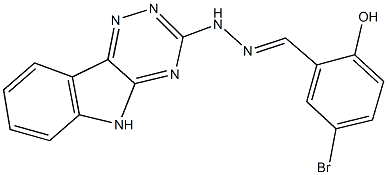 5-bromo-2-hydroxybenzaldehyde 5H-[1,2,4]triazino[5,6-b]indol-3-ylhydrazone 结构式