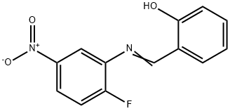 2-[({2-fluoro-5-nitrophenyl}imino)methyl]phenol 结构式