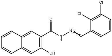 N'-(2,3-dichlorobenzylidene)-3-hydroxy-2-naphthohydrazide 结构式