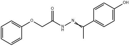 N'-[1-(4-hydroxyphenyl)ethylidene]-2-phenoxyacetohydrazide 结构式