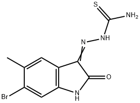 6-bromo-5-methyl-1H-indole-2,3-dione 3-thiosemicarbazone 结构式