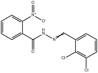 N'-(2,3-dichlorobenzylidene)-2-nitrobenzohydrazide 结构式