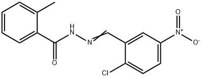 N'-{2-chloro-5-nitrobenzylidene}-2-methylbenzohydrazide 结构式